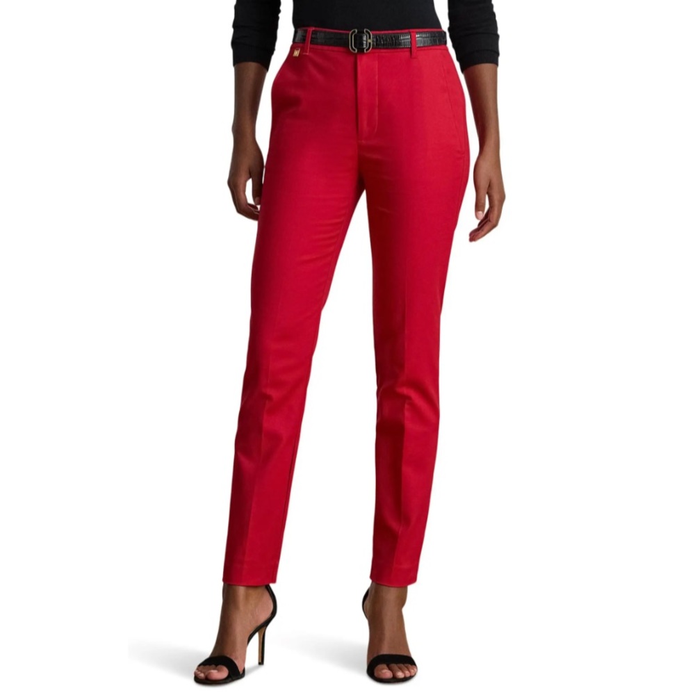 Lauren Ralph Lauren Double Stretch Cotton Red Pants 2